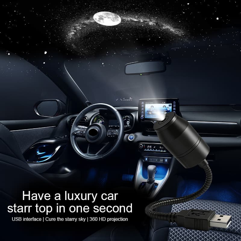 Cross-border new USB Galaxy starry sky projection lamp car-mounted starry sky projection bedroom romantic starry sky ceiling
