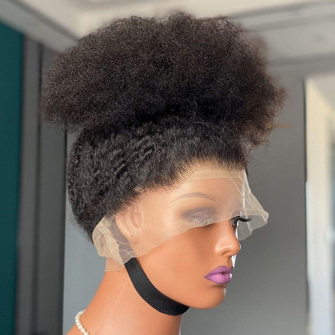 Afro kinky curly wig 360 lace 100% human hair human hair wig