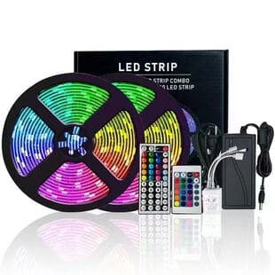 5050 RGB Colorful LED Strip Light Kit, Smartphone App Control, Source Factory, Outdoor LED Strip Light