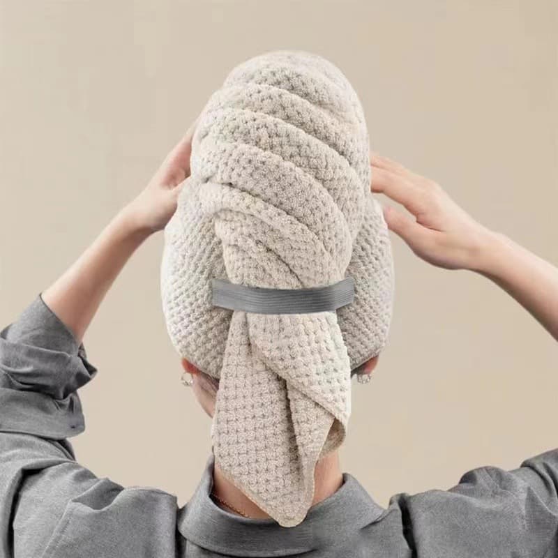 Dry hair hat bag hair new adult long hair enlarged and lengthened hair drying towel women's large towel super absorbent and quick drying