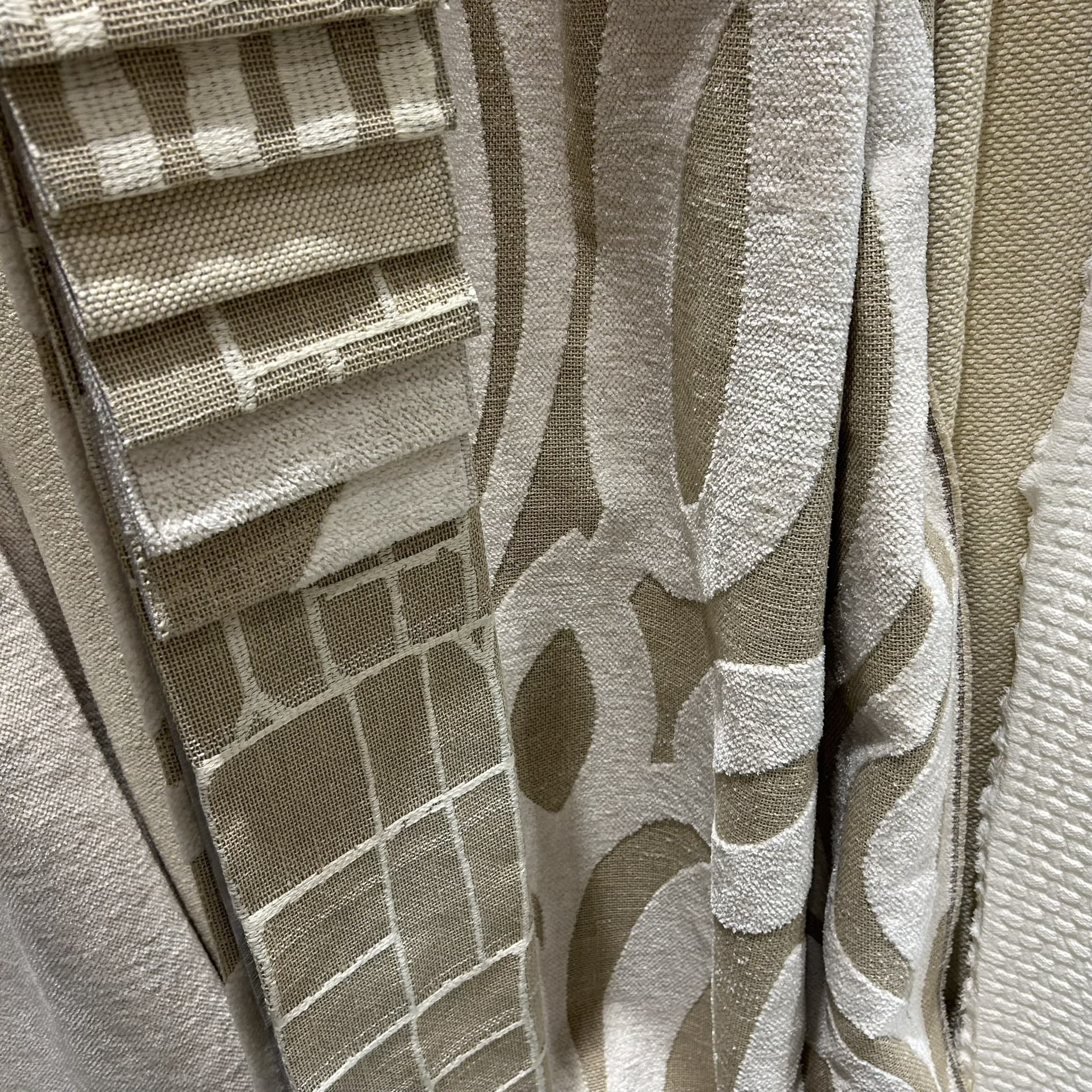 Linen Cotton-Linen Geometric Pattern Jacquard Pillow and Sofa Fabric, Soft Furnishing Material