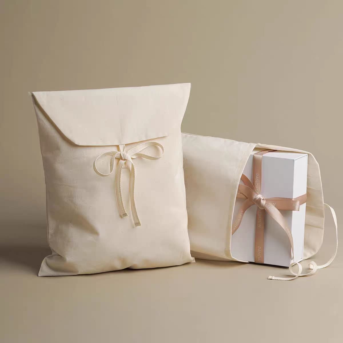 Factory New Storage Dust Bag Gift Folding Cloth Pouch Pure Cotton Packaging Bag Custom Logo Printing