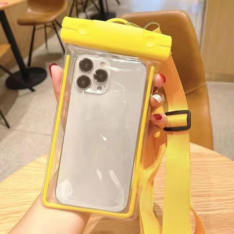 Glow-in-the-Dark Waterproof Phone Pouch Customizable Air Cushion Touchscreen Compatible IPX8 Swimming Phone Bag