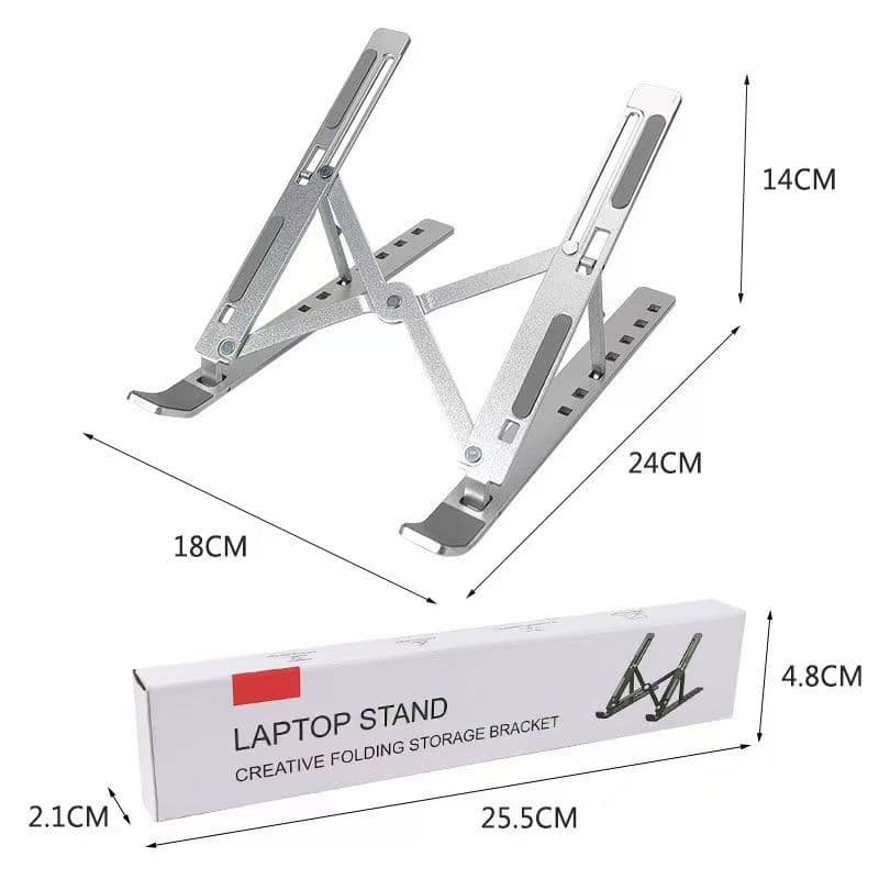 Aluminum Alloy Foldable Laptop Stand, Elevated Heat Dissipation, Foldable Portable Universal Tablet Stand