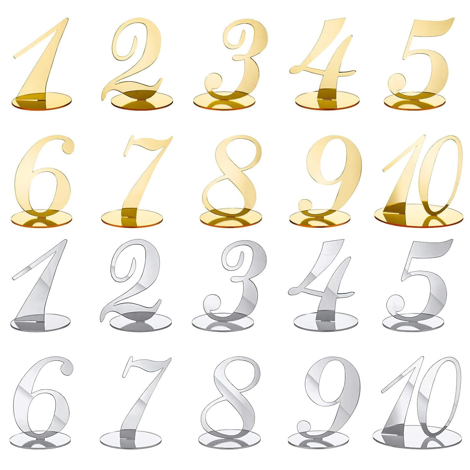 Acrylic digital seat card wedding table card DIY wedding banquet seat card 0-9 birthday table number plate seat card number plate