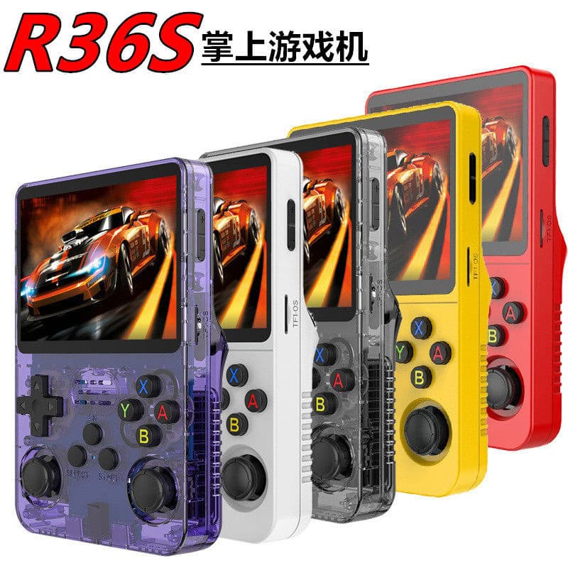 New R36S game console HD 3D handheld game console dual joystick GBA arcade simulator King of Fighters cross-border