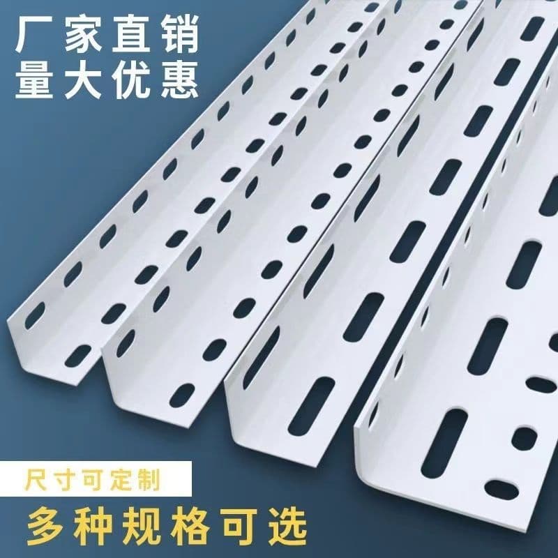 Versatile angle steel bar shelving, freely combinable warehouse racking, customizable home use, versatile perforated triangular iron brackets.