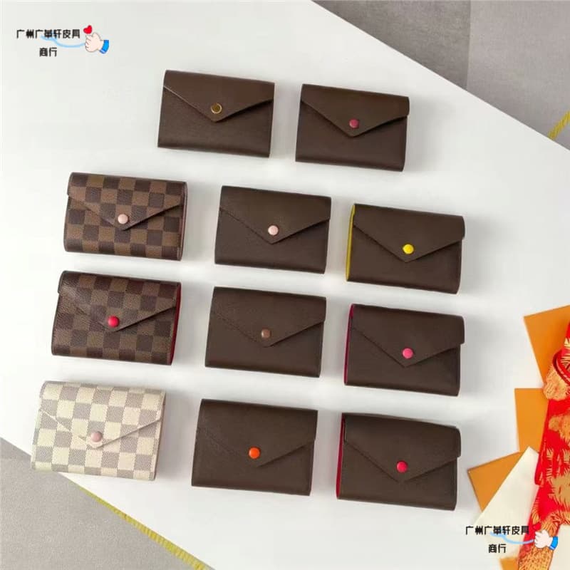 New Women's Tri-Fold Wallet Classic Printed Plaid Short Wallet High-End Snap Button Export Bean Bag Women's Money Clip