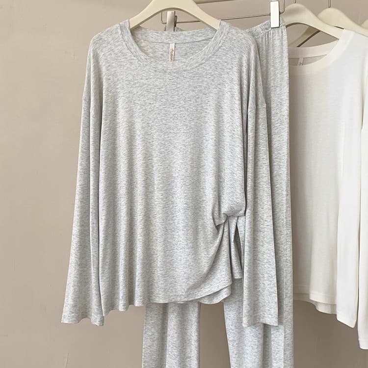 Large Size Modal Sleepwear Women's Casual Long Sleeve Comfortable Breathable Home Clothes Set Spring Autumn New Style Solid Color