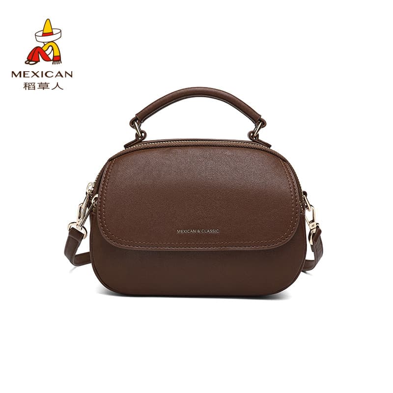 Scarecrow Bag Women's New Style Handbag Simple Fashion Small Round Bag Shoulder Crossbody Bag Versatile Commuter Women's Bag