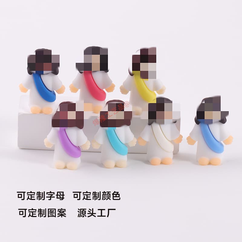 Cross-border Bestseller Easter Mini PVC Soft Gel Figurines, Hot-selling Micro-scale Miniature Figures Desktop Decorations