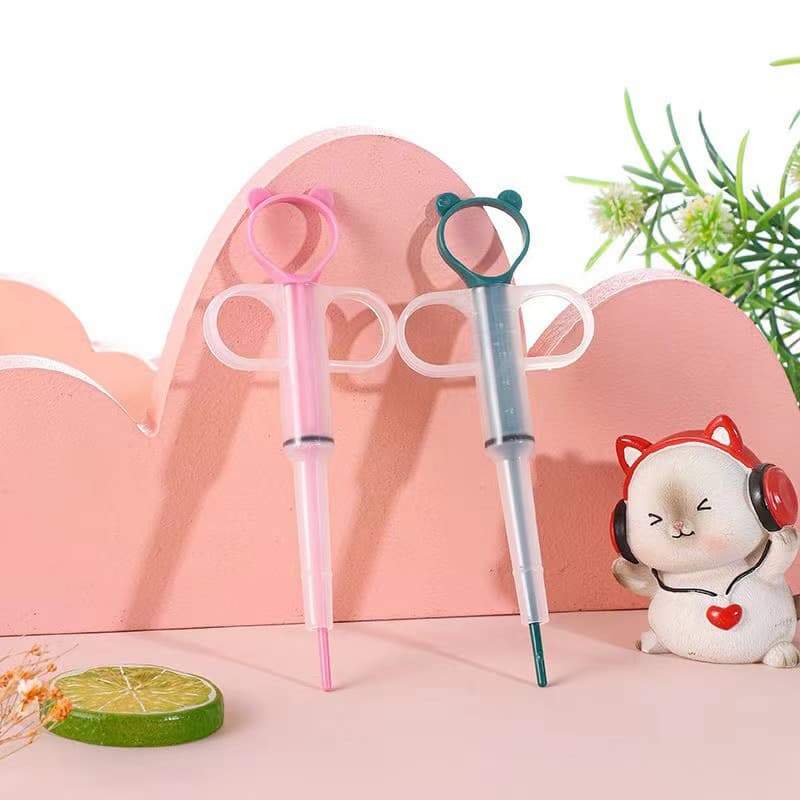Cat Medicine Feeder Milk Dog Kitten Baby Cat Milk Feeder Needle Type Double-Headed Pet Dry and Wet Dual-Use Medicine Feeder
