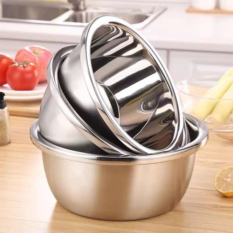 Extra-thick seasoning container, large home vegetable washing bowl, soup pot, multi-purpose spice jar, food-grade stainless steel wholesale