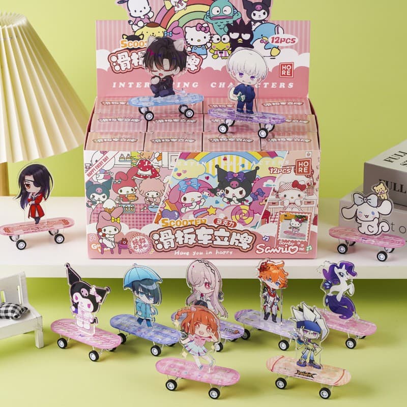 Acrylic Cartoon Standee Scooter Standee Mini Toy Sanrio Hatsune Series Wholesale