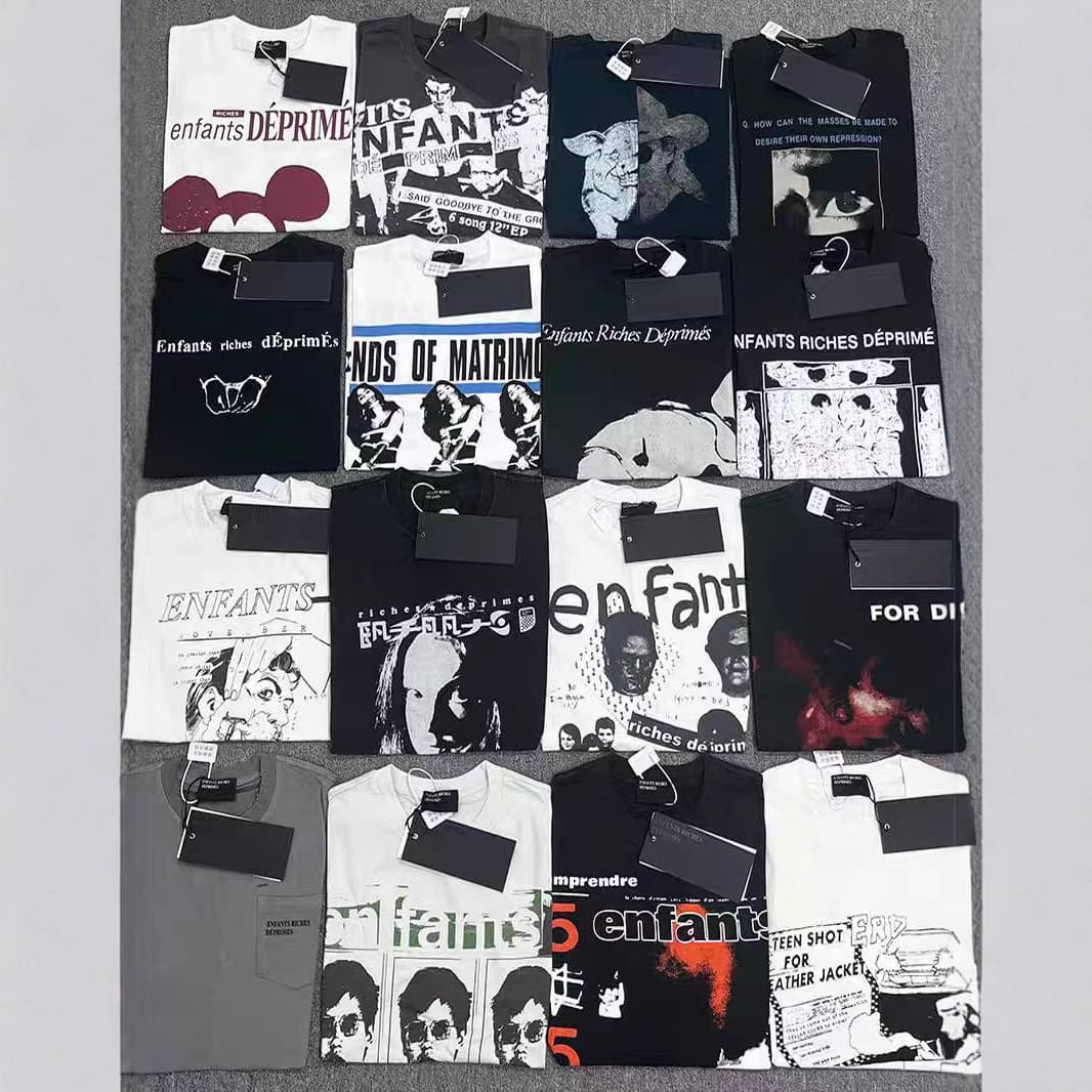 Correct Edition ERD Melancholy Rich Second Generation Distressed Washed Print Hip-Hop Vintage Loose Crew Neck VTG Short Sleeve T-Shirt