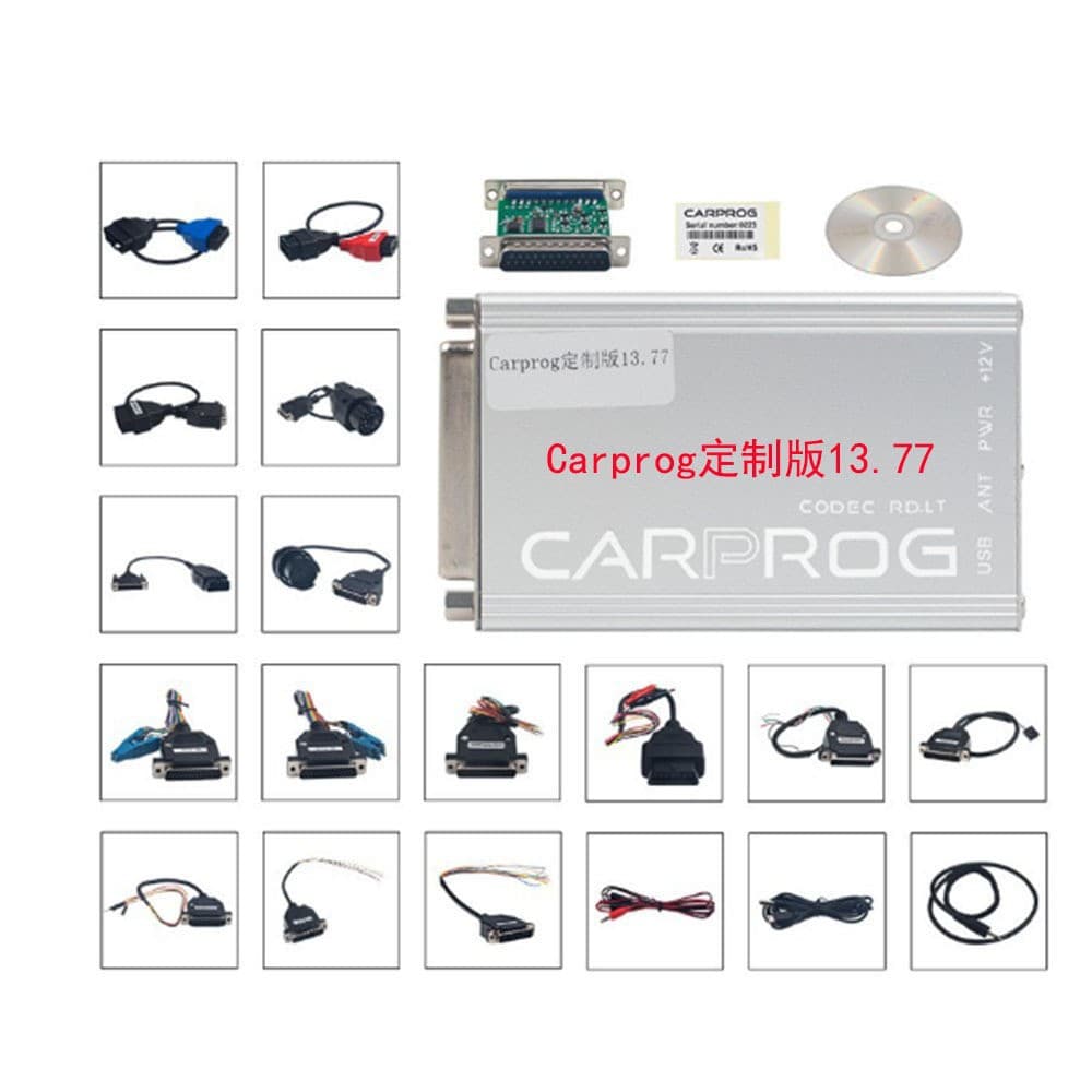 CARPROG V10.93 FULL ECU Airbag Reset Tester Complete Set with 21 Connectors and Accessories
