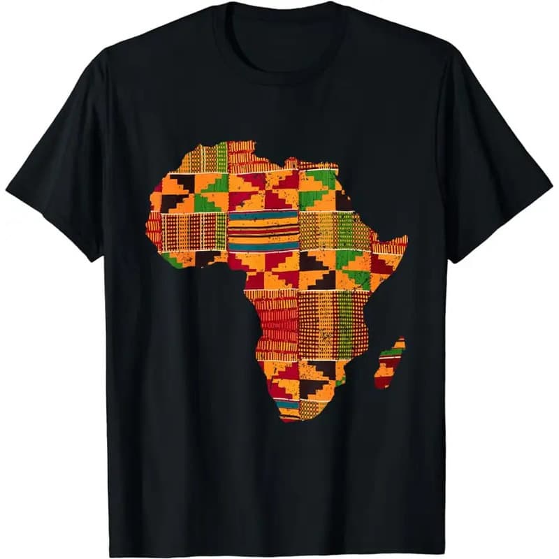 Cool Africa Map Kente Cloth Gift For Men Women