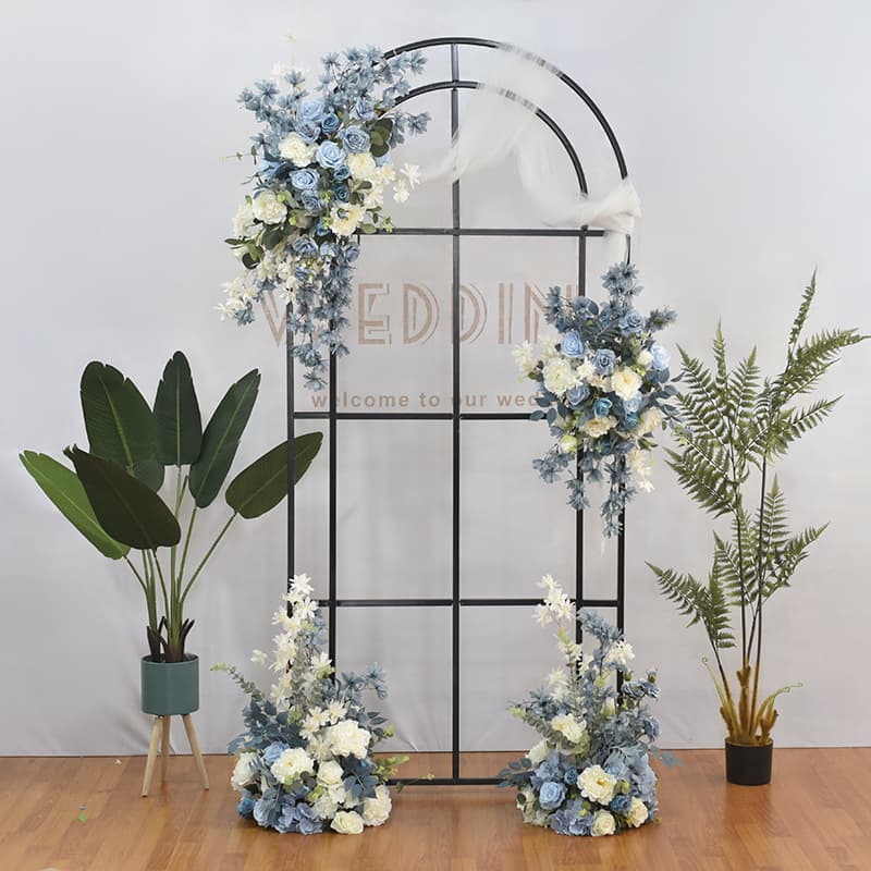 Wedding Arch Floral Arrangement Welcome Stage Background Flower Row Artificial Flowers Shop Window Photo Studio Decoration Props
