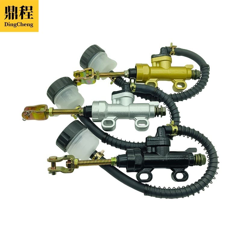 Motorcycle Dirt Bike ATV Parts TBT Rear Brake Pump Foot Brake Straight Pump Oil Tube Round Oil Cup Brake Pump