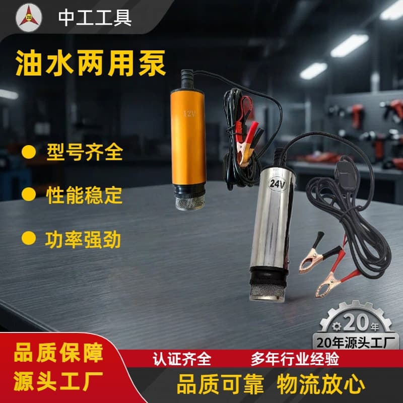 Electric Oil Pump 12V 24V Oil Extractor Diesel Cigarette Lighter DC Pump Submersible Pump Factory Supply