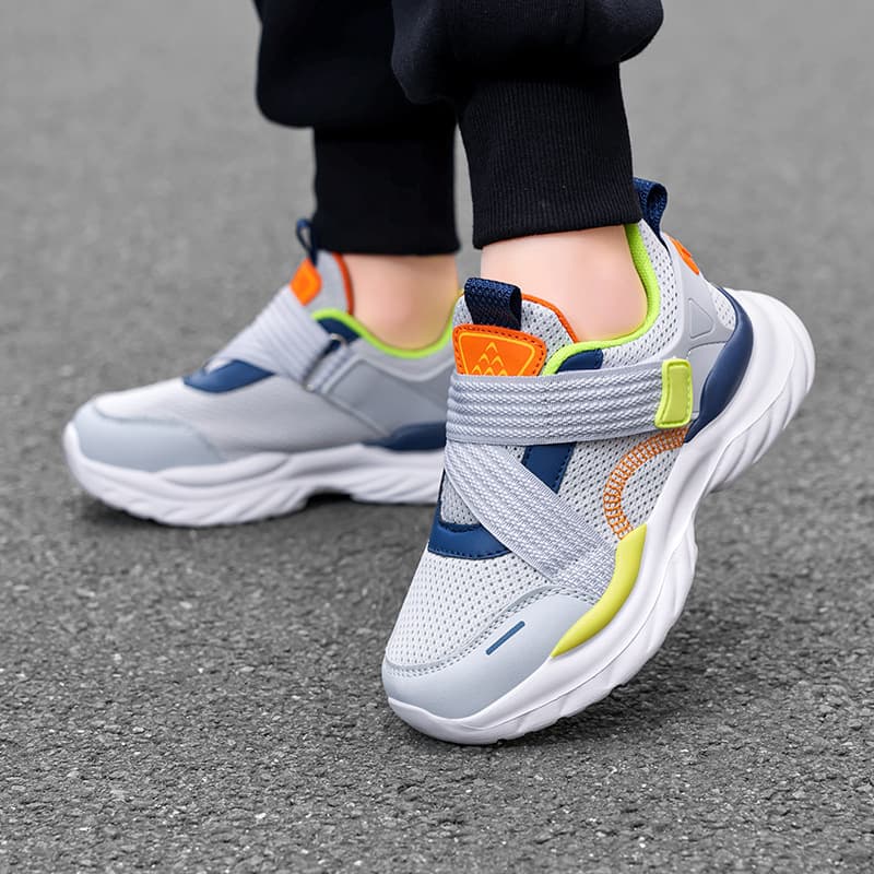 Children's Shoes New Style Girls Leather Sports Shoes Lightweight Breathable Mesh Boys Casual Running Shoes