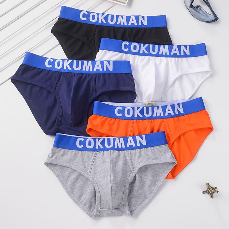 Men's Cotton Briefs, Simple and Fashionable Business Men's Briefs, Comfortable and Breathable U-Shaped Anti-Slip Edge Shaping Butt Lift
