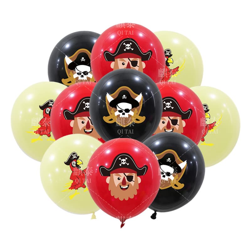 Cross-border hot selling pirate theme balloons pirate bird theme latex balloon set for children's party decoration set