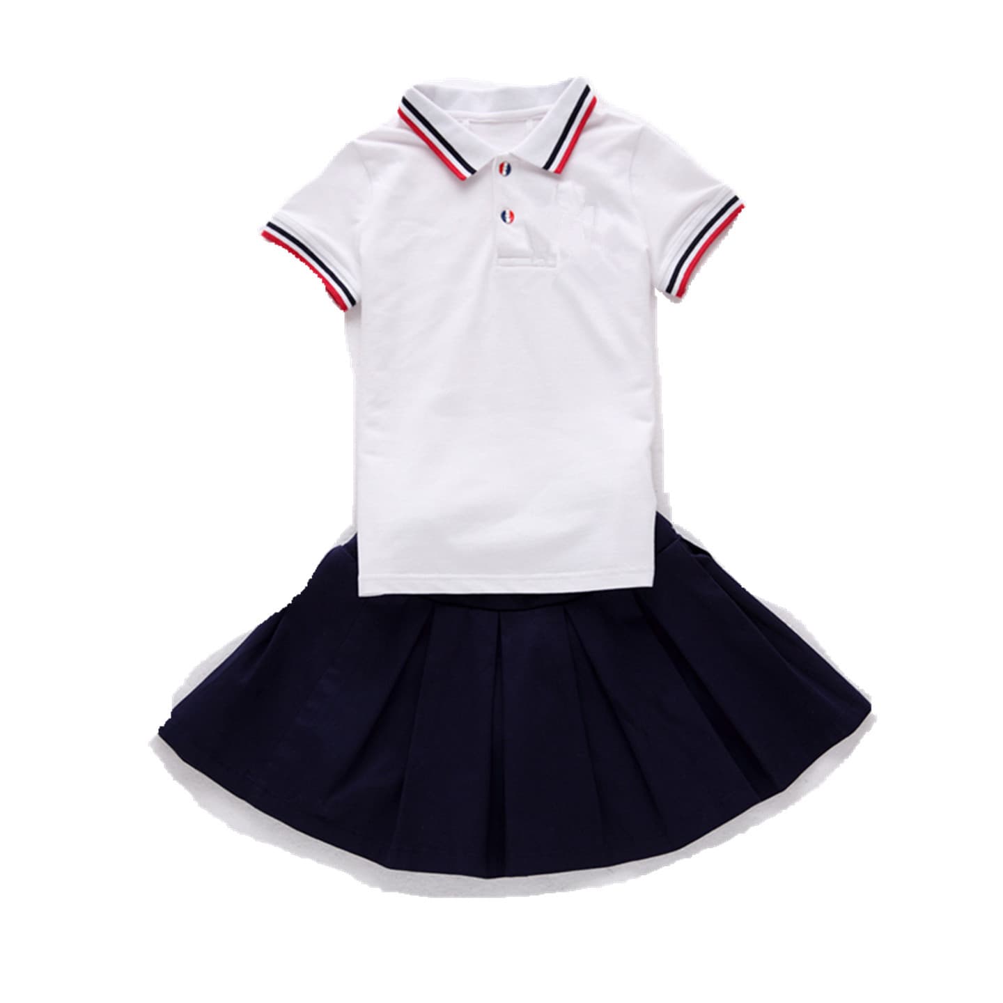 Children's Day Kindergarten Uniform Polo Shirt Sports Summer Short Sleeve Set T-Shirt School Class Uniform British Style