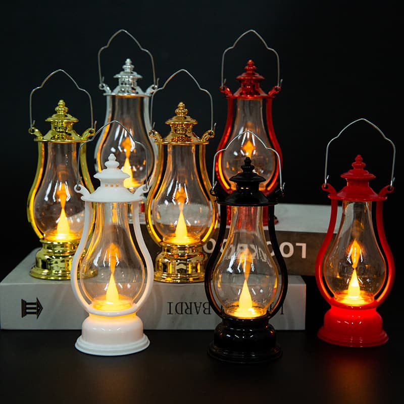 Portable Miniature LED Candle Lamp Electronic Oil Lamp Horse Lamp Creative Festival Decorative Gifts Lantern Plastic Craft