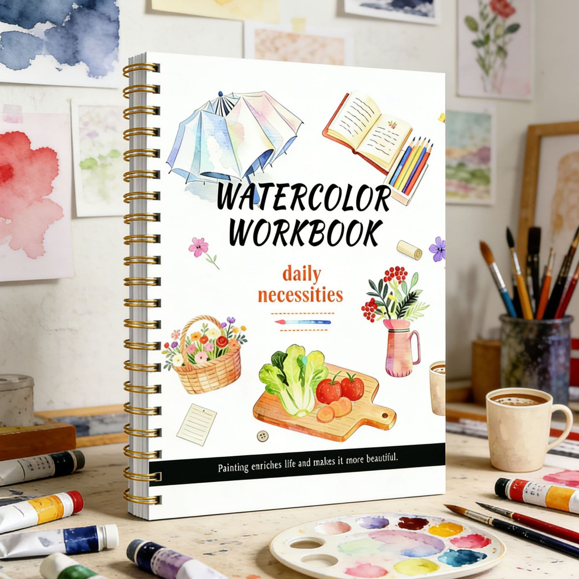 Amazon New Arrival WATERCOLOR WORKBOOK Watercolor Coloring Book for Beginners Practice Drawing