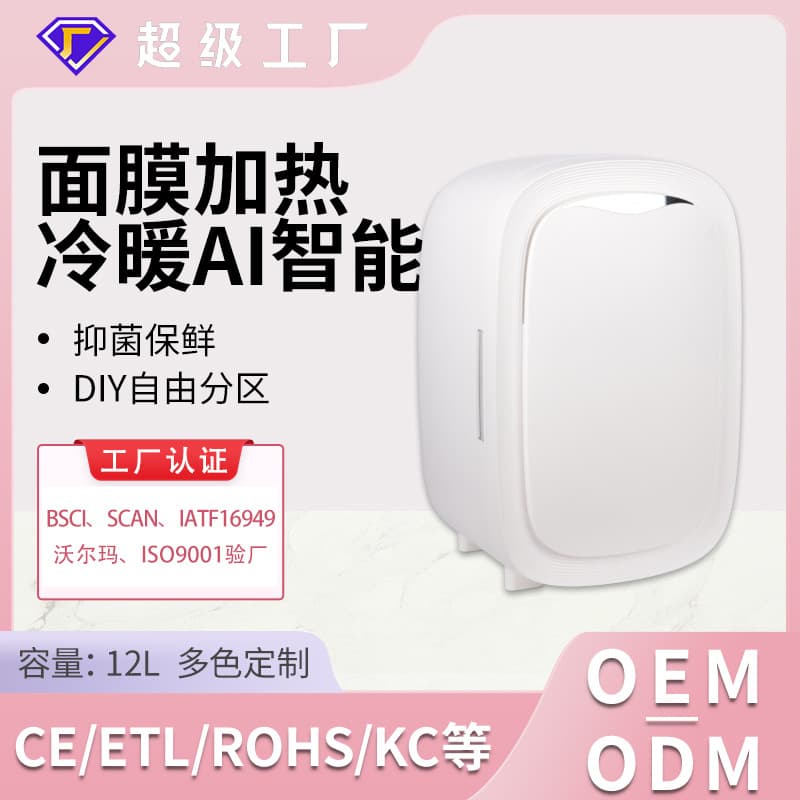 New 12L Beauty Fridge Mask Heater Cosmetic Refrigerator Dormitory Home Mini Fridge Portable Constant Temperature