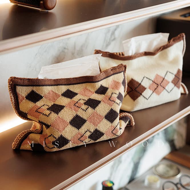 Nordic striped tissue bag storage tissue box for living room, dining room, bedroom, and tissue box