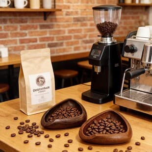 Italian Walnut Coffee Bean Scale Tray Tea Tray Green Coffee Bean Tray Measuring Cup Coffee Beans