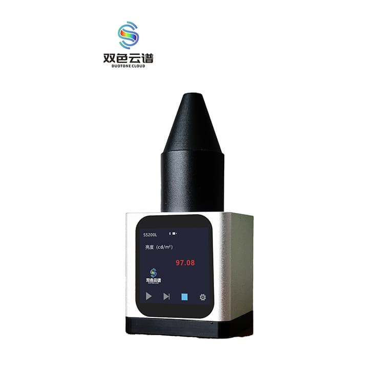 SS200L handheld luminance meter for cd/㎡ measurement, LED surface brightness testing, and screen brightness measurement