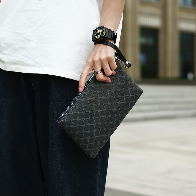 Foreign trade handbags, men's handbags, casual thin envelope bags, mobile phone bags, trendy brand clutch bags, lightweight handbags