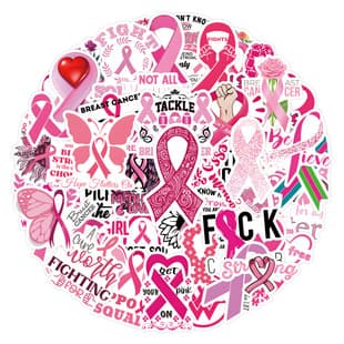 55~110pcs Cross-Border Breast Cancer Creative Graffiti Stickers for Cars, Luggage - Wholesale
