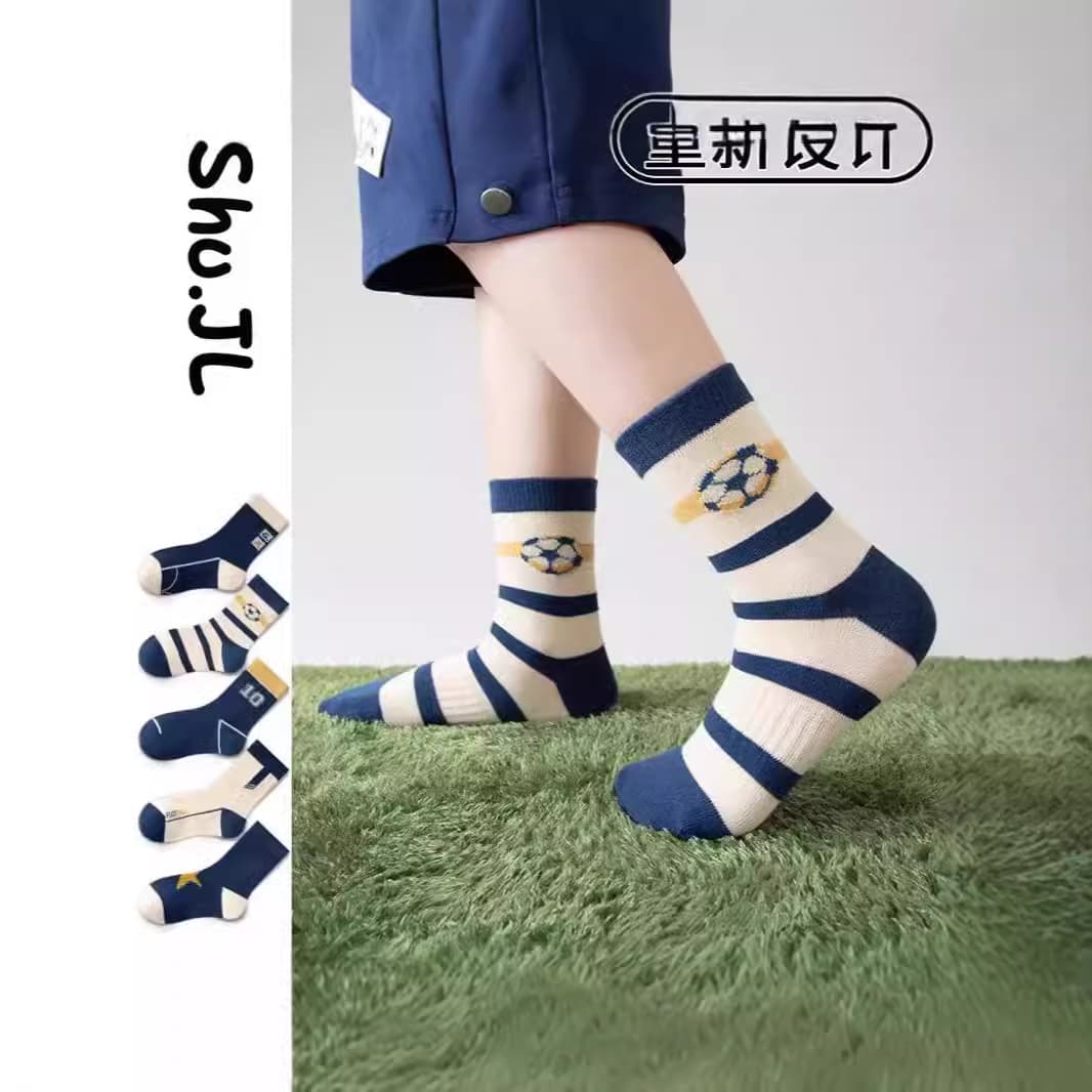 New Autumn Winter Children's Socks for Boys and Girls, Toddler and Big Kid, Trendy Cartoon Cute Student Mid-Calf Socks