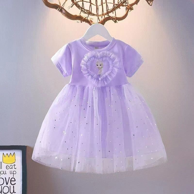 Girls Elsa Princess Dress Summer New Style Baby Kids Dress Elegant Summer Toddler Dress