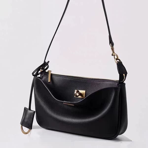 Cross-border women's bag new high-end rodeo underarm bag women's genuine leather small bag shoulder crossbody hobo baguette bag