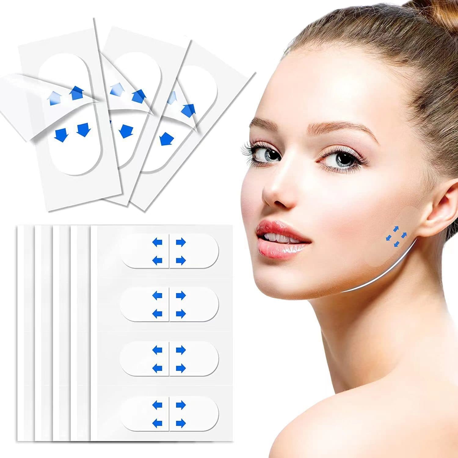 Cross-Border Facial Invisible Lifting Stickers Reduce Fine Lines Nasolabial Folds Skin Lifting Firming V-Shape Face Stickers