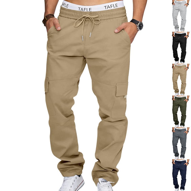 Amazon US/EU Loose Fit Men's Tactical Cargo Retro Multi-Pocket Casual Sports Slightly Tapered Hip-Hop Cargo Pants