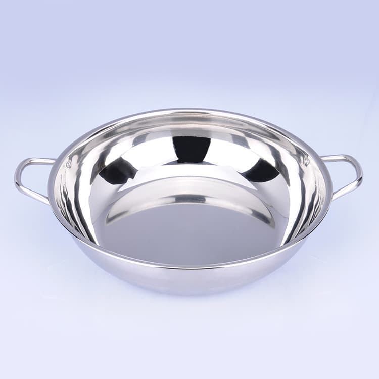410 Stainless Steel Hot Pot with Magnetic Clear Soup Pot, Little Lamb Induction Cooker Pot, Double Handles with Lid, Thickened Brush Pot