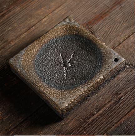 Dry Brewing Platform Teapot Tray Creative Ceramic Japanese Rough Pottery Teapot Tray Pot Holder Retro Square Water Storage Dry Brewing Platform Dry Brewing Tray