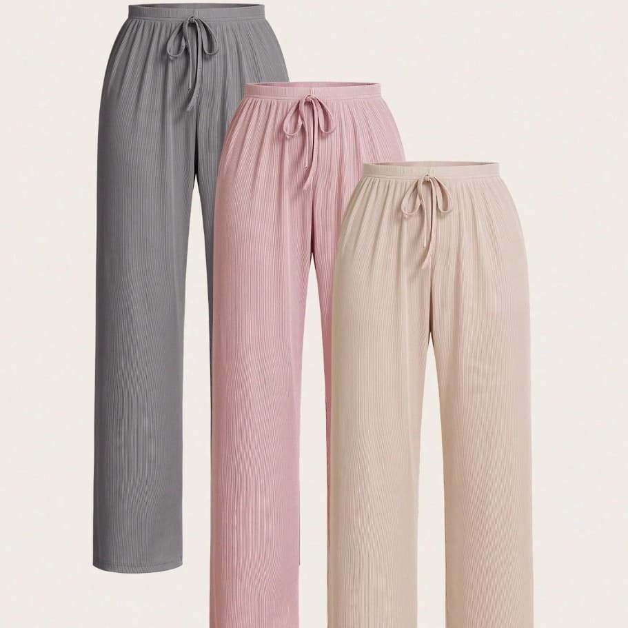 2026 European and American Export Summer Casual Pants Yoga Pants Loose Long Pants Sleepwear Pants Wearable Out Striped Home Pants