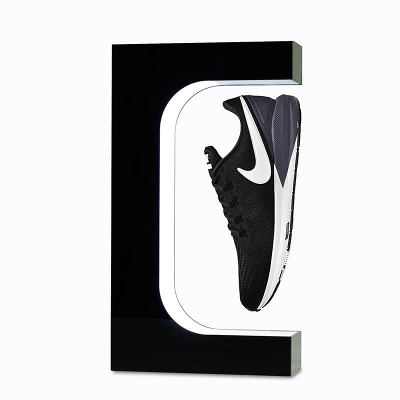 Magnetic Levitation Shoe Display Stand for Sneakers, Cosmetics, Wine Bottles, Rotating Glowing Acrylic Floating Shoe Rack