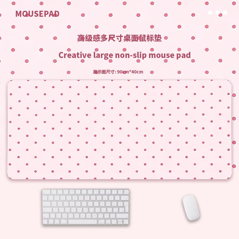 Minimalist Ins-Style Solid Color Polka Dot Mouse Pad, Extra Large Size, High Aesthetic Value for Girls, Suitable for Office and Fps Gaming, Desk Mat
