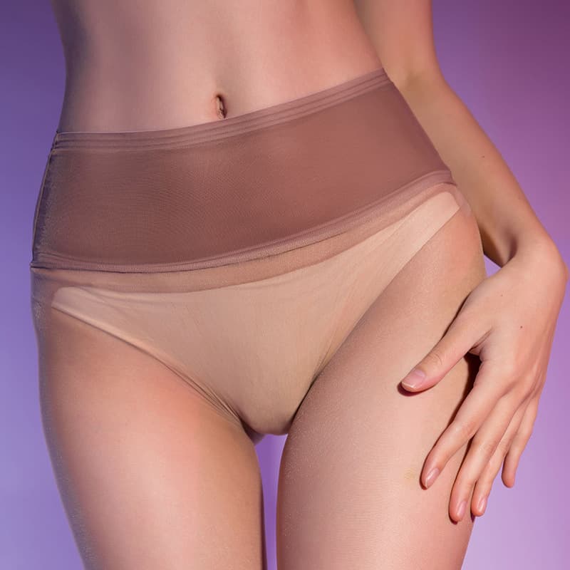 Mesh Waist 0D Sheer Pantyhose Black Stockings Sexy Temptation Women's Glossy Seamless Gusset Pantyhose