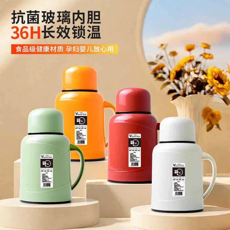 Influencer Portable Mini Thermos Bottle for Home and Office, Small Insulated Bottle, Vintage Hot Water Bottle