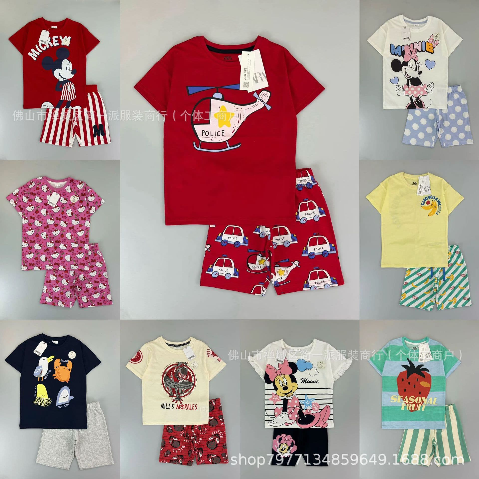Lovito Kids Children's Set New Style Boys and Girls Mix and Match Export Brand Pat Pat Kids Clothing
