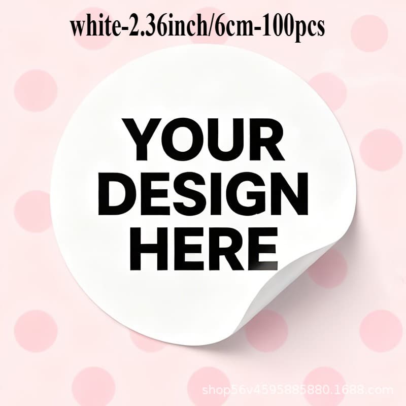 Custom Stickers and Logo Making White Waterproof PVC Sticker Design LOGO Label for Beauty Customization